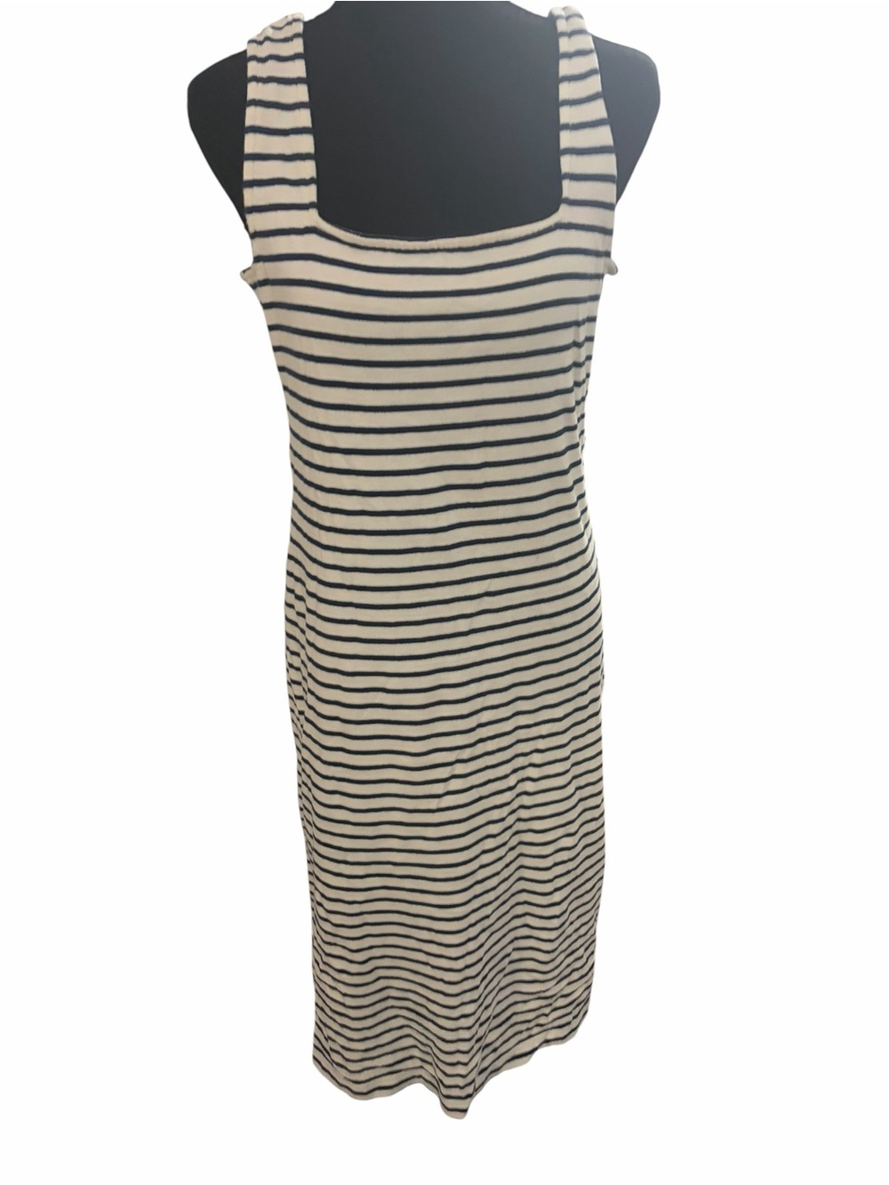Rails Black and White Striped Midi Tank Dress